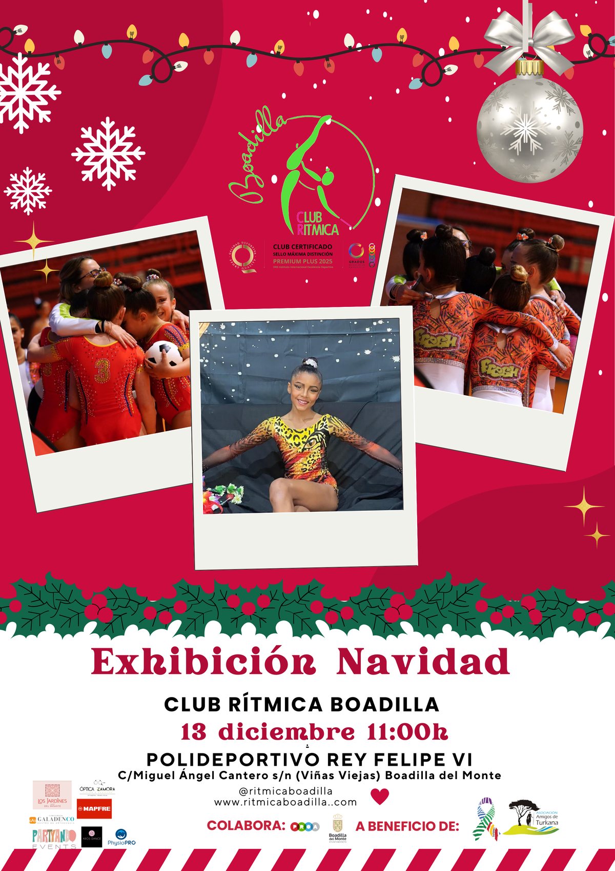 Cartel de la exhibición de Navidad, 13 de diciembre en el Rey Felipe VI