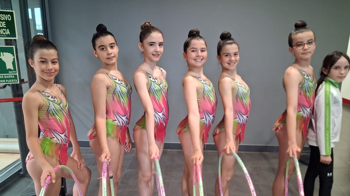 Las gimnastas de la fase zonal de Deporte Escolar