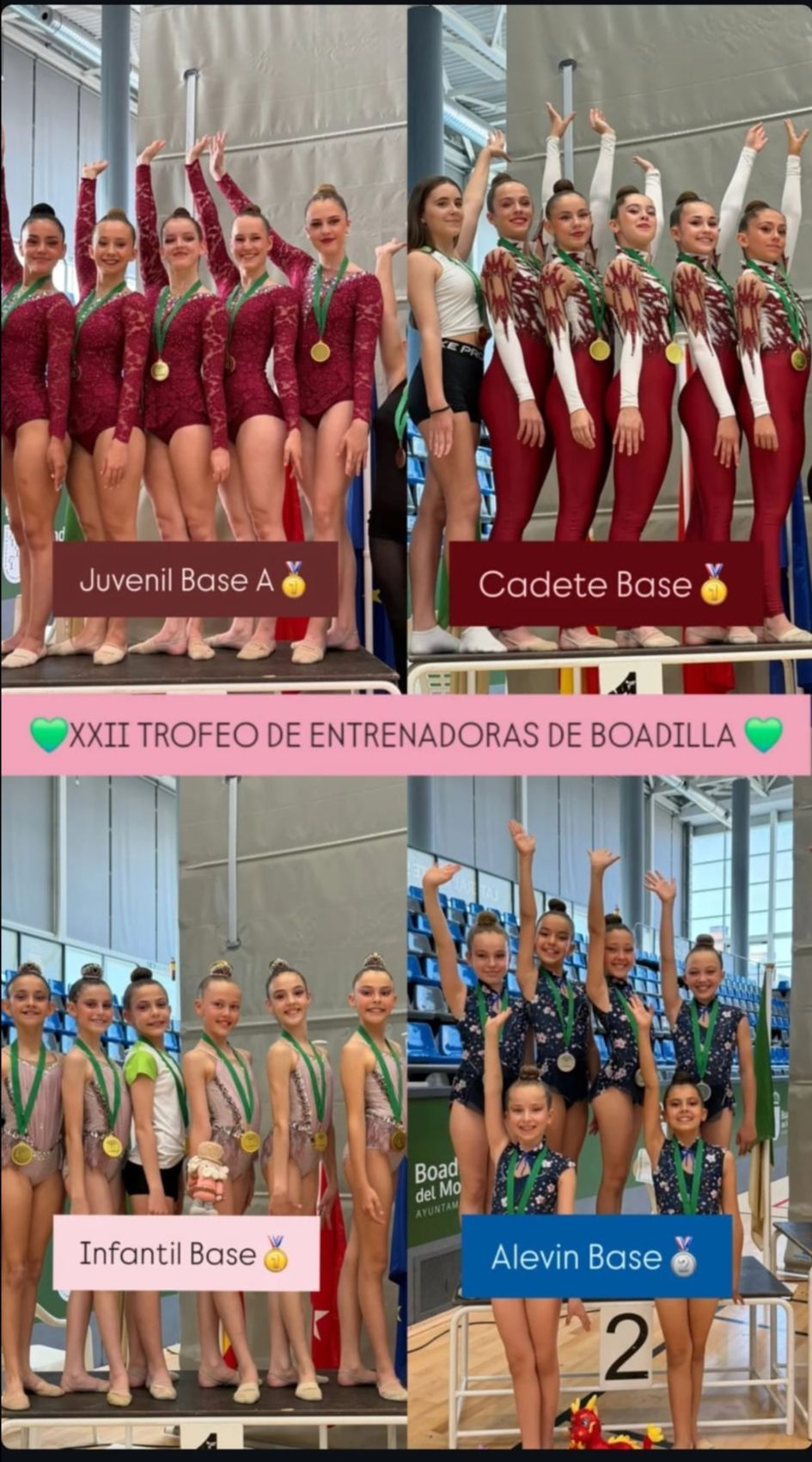 Podio del XXII Trofeo de Entrenadoras