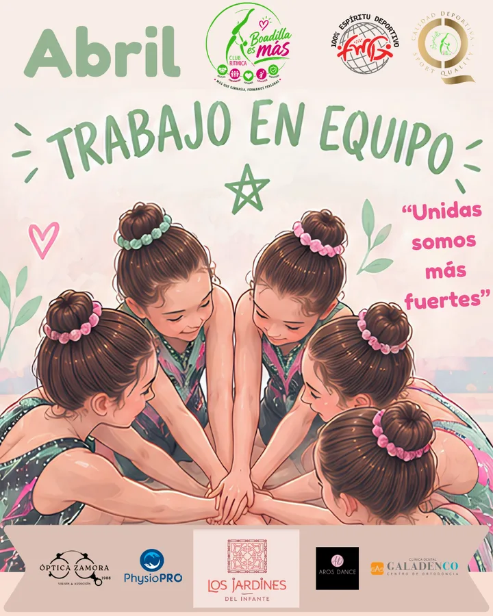 Cartel del valor de abril: Trabajo en equipo